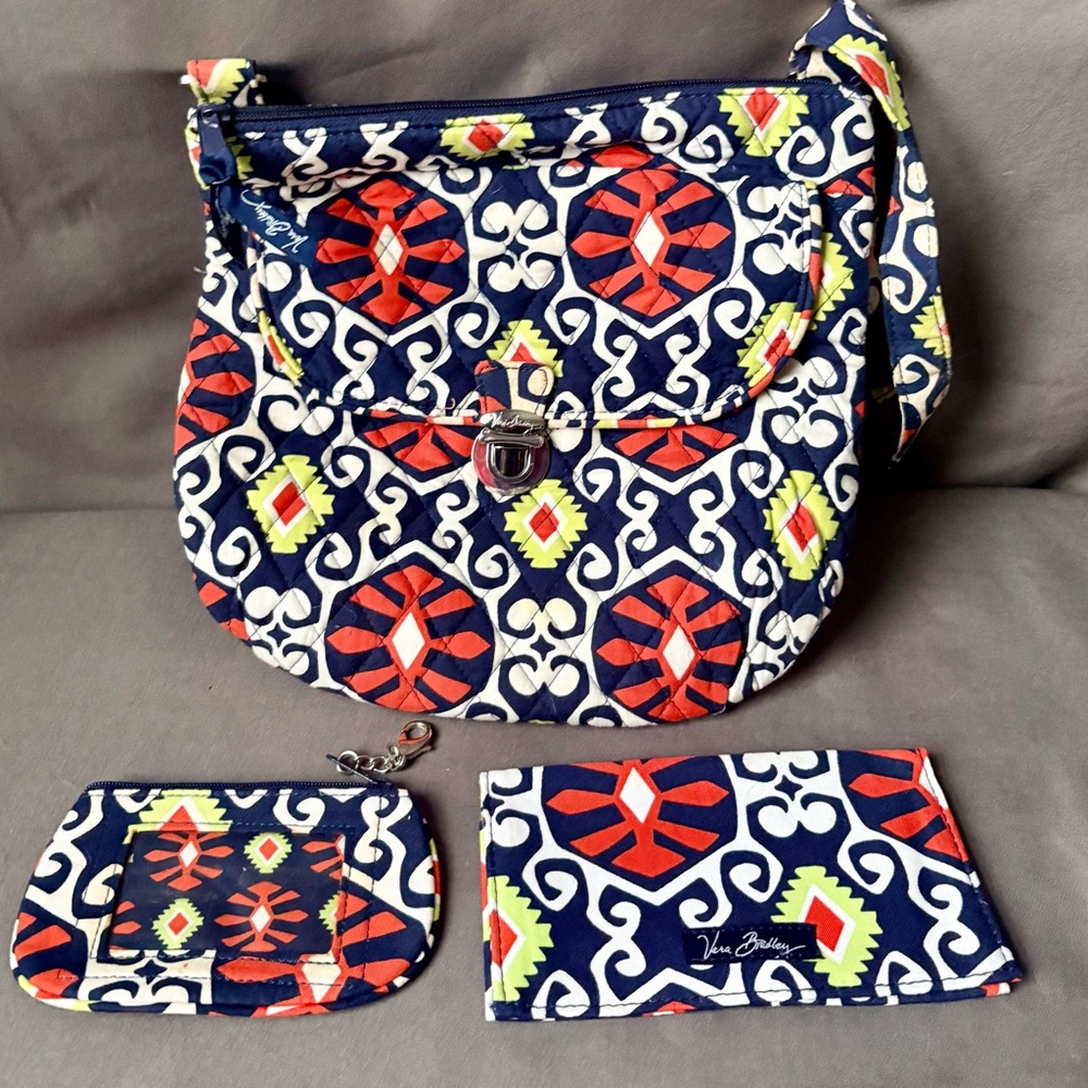 Vera Bradley Quilted Crossbody Bundle with ID Case & Wallet